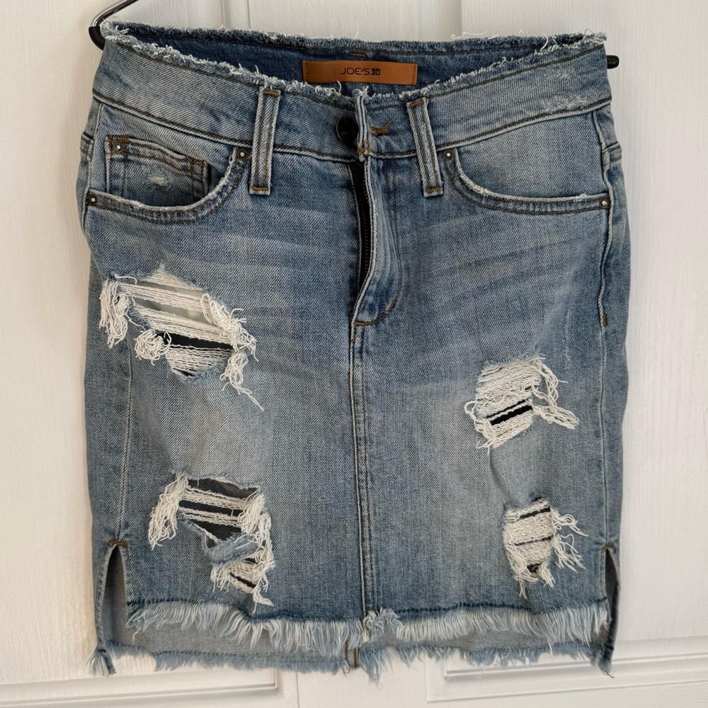 Joe’s Jeans Distressed Denim Skirt, 24
